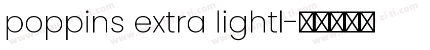 poppins extra lightl字体转换